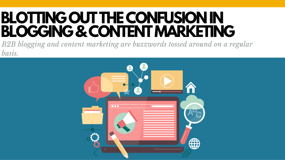 Content marketing vs. blogging chart for business growth