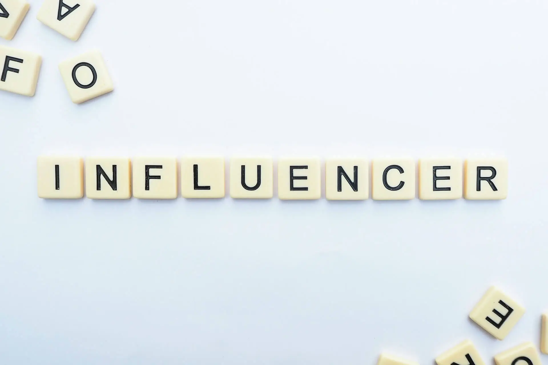 Letters of influencer on ground used to show the importance of authentic influencer marketing.